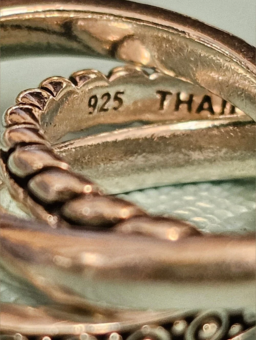 925 STERLING SILVER Triple Ring SZ 5